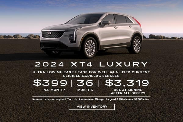 2024 XT4 Luxury. Ultra-low mileage lease for well-qualified current eligible Cadillac lessees. $3...